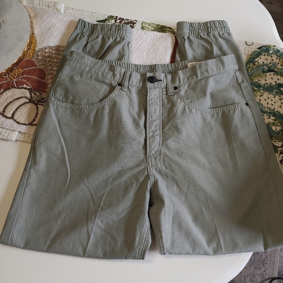 rag & bone Pants - rag and bone Sage Green Button up Joggers